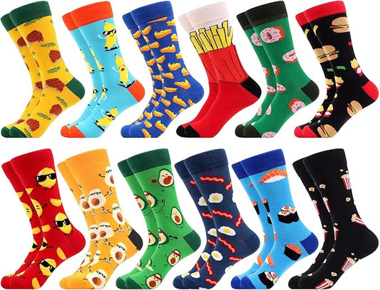 Fun Food Crew Socks – Avocado, Burger, Sushi, Fries & More | Unisex Comfort Socks